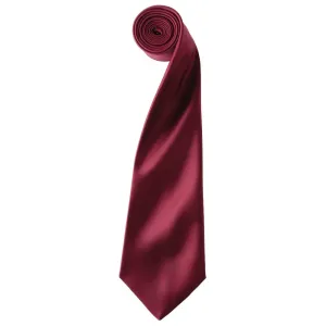 Premier Workwear Saténová kravata - Vínová