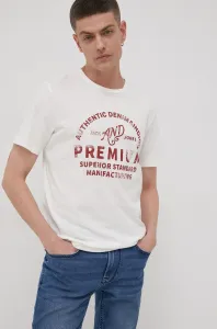 Bavlnené tričko Premium by Jack&Jones biela farba, jednofarebné #195897