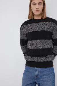 Bavlnený sveter Premium by Jack&Jones pánsky, čierna farba