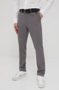 Nohavice Premium by Jack&Jones pánske, šedá farba, priliehavé #7789682