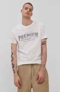 Tričko Premium by Jack&Jones pánske, biela farba, s potlačou
