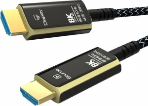 PremiumCord Ultra High Speed HDMI 2.1 optický fíiber kábel 8 K/60 Hz, zlatené 5m
