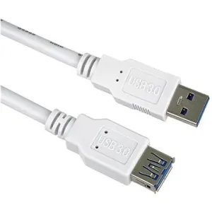 PremiumCord Predlžovací kábel USB 3.0 Super-speed 5Gbps  A-A, MF, 9-pin, 2 m biely