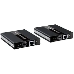 PremiumCord HDMI extender s USB na 60 m cez jeden kábel Cat5/6, bez oneskorenia