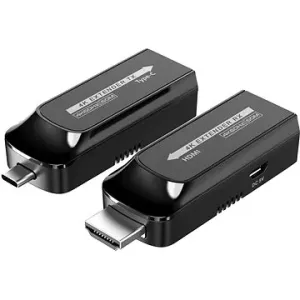 PremiumCord USB-C na HDMI extendér cez Cat5e / 6 / 6a 4K@60Hz na 60 m