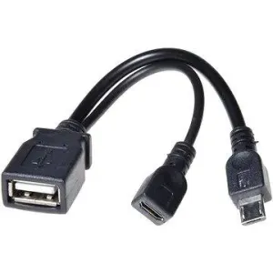 PremiumCord USB A/ female + Micro USB/ female