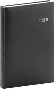 Denný diár Balacron 2023, čierny, 15 × 21 cm
