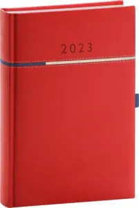 Denný diár Tomy 2023, červenomodrý, 15 × 21 cm