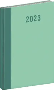 Týždenný diár Cambio 2023, zelený, 15 × 21 cm