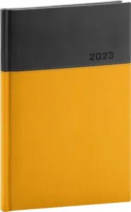 Týždenný diár Dado 2023, žltočierny, 15 × 21 cm