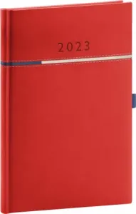 Týždenný diár Tomy 2023, červenomodrý, 15 × 21 cm
