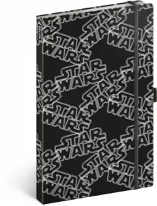 Notes Star Wars Black, linajkovaný, 13 × 21 cm
