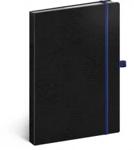 Notes Vivella Classic čierny/modrý, bodkovaný, 15 x 21 cm