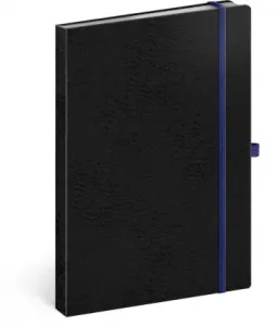 Notes Vivella Classic čierny/modrý, linajkovaný, 15 x 21 cm