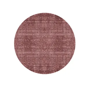 PRESENT TIME Bavlnený vínový okrúhly koberec Washed