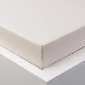 Napínacia plachta na posteľ jersey s elastanom latté