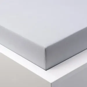 Napínacia plachta na posteľ jersey s elastanom šedá 180 x 200 cm