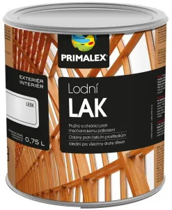 PRIMALEX - Lodný lak na drevo bezfarebný pololesklý 0,75 L