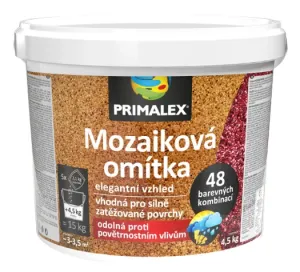 PRIMALEX - Mozaiková omietka mix farieb (I+I+A+A+D) 15 kg (4,5 kg + 5x2,1 kg)