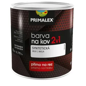 Primalex 2v1 - základná a vrchná farba v jednom 0,75 l cierna