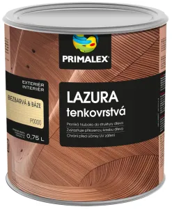 PRIMALEX - Tenkovrstvá lazúra na drevo 0,75 l borovica