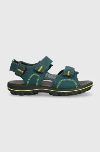 Detské semišové sandále Primigi zelená farba #8991404