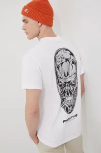 Bavlnené tričko Primitive X Terminator biela farba, s potlačou