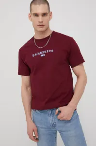 Bavlnené tričko Primitive X Terminator bordová farba, s potlačou