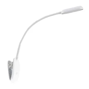 Prios LED svietidlo Najari, biele, nabíjateľná batéria, USB, výška 51 cm