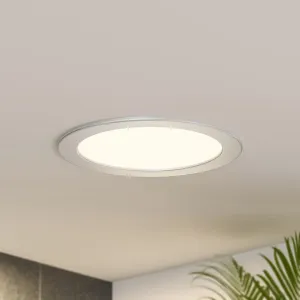 Prios LED vstavané svietidlo Cadance, strieborné, 22cm, 10ks, stmievateľné