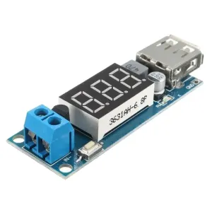 Napájecí modul, step-down měnič 4,5-40V na 5V/2A, USB+voltmetr #8663458