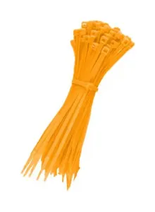 Pro Elec Pelb0151 Cable Tie, Nylon 6.6, 100Mm, Orange