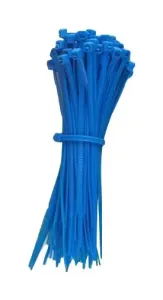 Pro Elec Pelb0155 Cable Tie, Nylon 6.6, 200Mm, Blue, Pk100