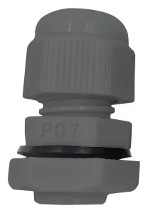 Pro Elec Pelb0282 Cable Gland, Pa/nbr, 4Mm-8Mm, Grey