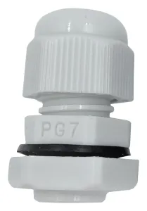 Pro Elec Pelb0285 Cable Gland, Pa/nbr, 5Mm-10Mm, White
