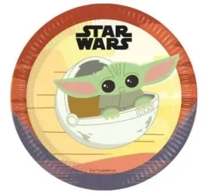 Procos Kompostovateľné taniere - Star Wars The Mandalorian 23 cm 8 ks #5716260