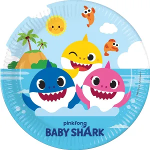 Procos Kvalitné kompostovateľné taniere - Baby Shark 8 ks #5731558