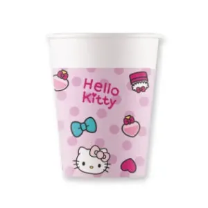 Procos Papierové poháre - Hello Kitty 200 ml 8 ks #5716596