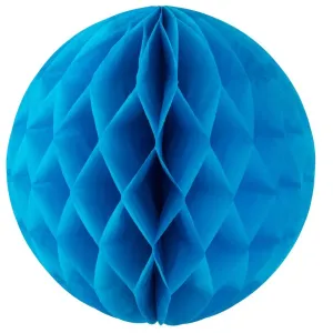 Dekoračná papierová guľa modrá 15cm