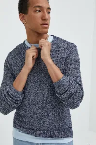Bavlnený sveter Produkt by Jack & Jones pánsky, tmavomodrá farba, #5145512