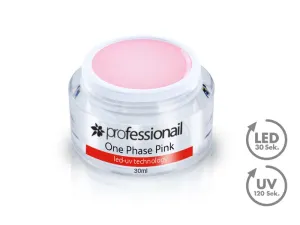 LED-UV Gél jednofázový číro-ružový 30ml Professionail
