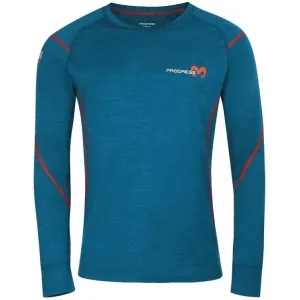 PROGRESS MERINO LS Pánske funkčné merino tričko, modrá, veľkosť #8296659
