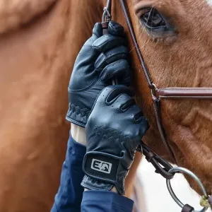 PROGRESS EQ PRO-RIDING GLOVES Dámske jazdecké rukavice, čierna, veľkosť
