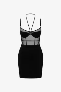 Čierne sexi mini šaty Aria #9011063