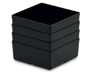 Sada úložných boxů 4 ks UNITEX 11 x 11 x 11,2 cm černá