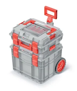 Sada kufrů na nářadí 2 ks CEBLOCCK PRO/ALLU LOG 45 x 38 x 54,5 cm šedo-červená