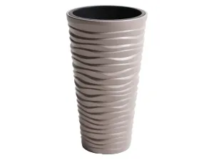 Prosperplast Kvetináč s vyberateľnou vložkou Sand Slim (39 x 75 x 39 cm (Š x V x H), kávová)