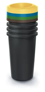 Súprava odpadkových košov COMPACTO II 4x25 L čierna