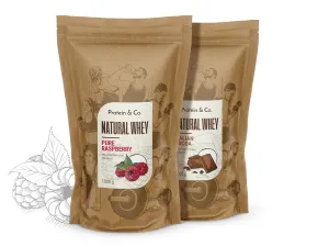 Protein&Co. NATURAL WHEY – prémiový protein bez chemie 2 kg Zvoľ príchuť: Pure raspberry, Zvoľ príchuť: Italian cocoa