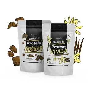 Protein & Co. SNACK IT Proteín 1 kg + 1 kg za zvýhodnenú cenu Zvoľ príchuť: Chocolate, Zvoľ príchuť: Vanilla